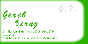 gereb virag business card